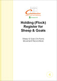 HOLDING / FLOCK REGISTER FOR SHEEP AND GOATS (A4/32 Pages) S004 (Sheep Movement Book)