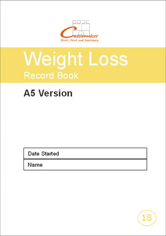 WEIGHT LOSS RECORD BOOK (A5/16 Pages) W018 (Body Measurement Tracker)