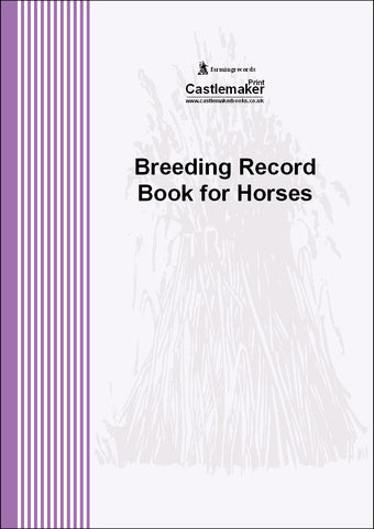 BREEDING BOOK FOR HORSES (A4/32 Pages) B032 (Foal Record Book)