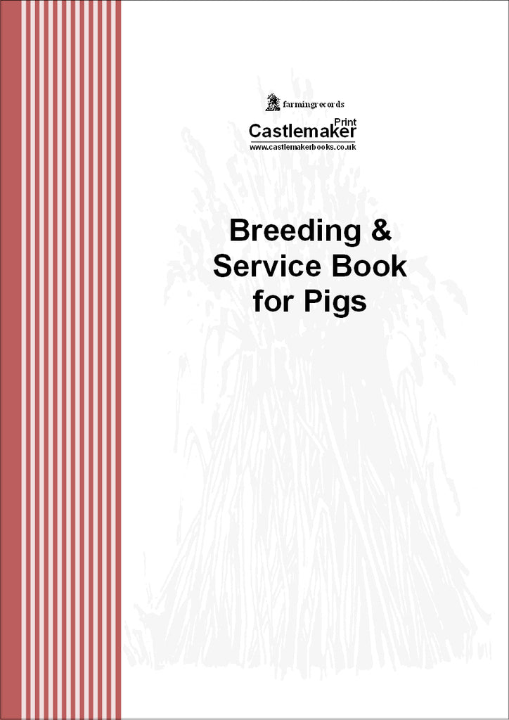 BREEDING & SERVICE BOOK FOR PIGS (A4/32 Pages) B037 (Piglet Record Book)