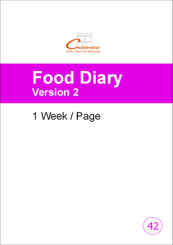 FOOD DIARY (A4/32 Pages) F042 (Meal Record Book - 1 Week/Page)