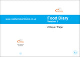 FOOD DIARY (A4/32 Pages) F061 (Meal Record Book - 2 Days/Page)