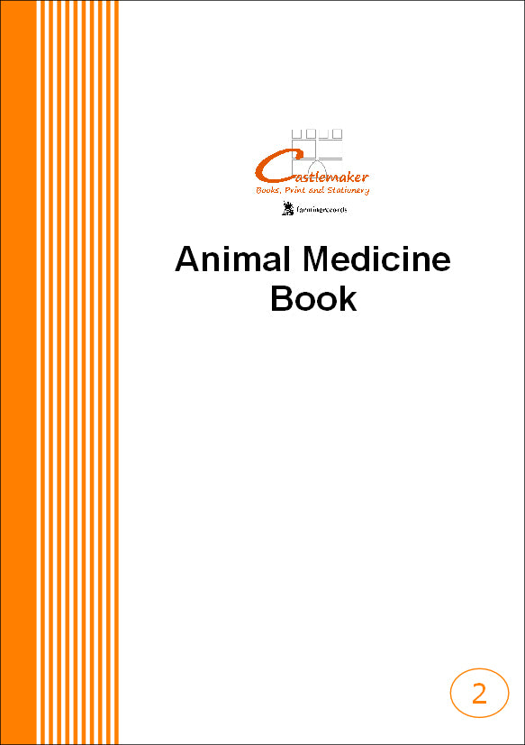 ANIMAL MEDICINE COMBINED RECORD BOOK (A5/32 Pages) M002 (Farm Livestock Pigs Sheep Cattle Poultry)