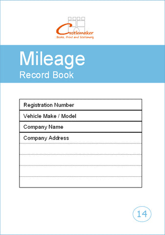 MILEAGE RECORD BOOK (A5/20 Pages) M014 (Fuel Expenses Log)