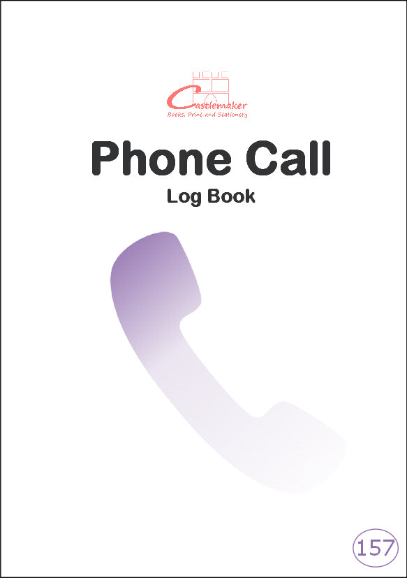 PHONE CALL LOG BOOK (A5/20 Pages) P157 (Telephone Message Record)