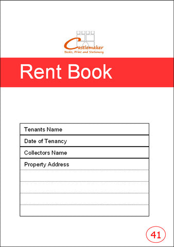 RENT BOOK (A5/12 Pages) R041 (Tennant's Copy of Payment to Landlord)