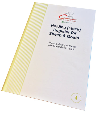 HOLDING / FLOCK REGISTER FOR SHEEP AND GOATS (A4/32 Pages) S004 (Sheep Movement Book)