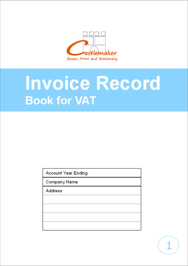 INVOICE RECORD BOOK FOR VAT (A4/32 pages) V001 (business account ledger journal)