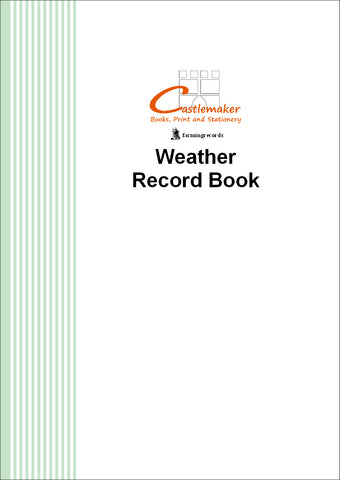 WEATHER RECORD BOOK (A4/28 Pages) W010 (Temperature Rainfall Pressure Wind Speed & Cloud)